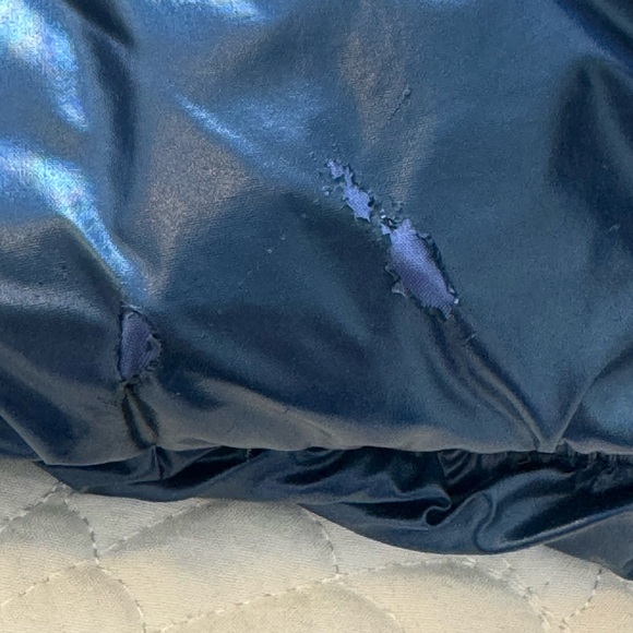 Abercrombie Kids Puffer Sherpa Lined Coat- Blue- Size 13/14 - Picture 14 of 17